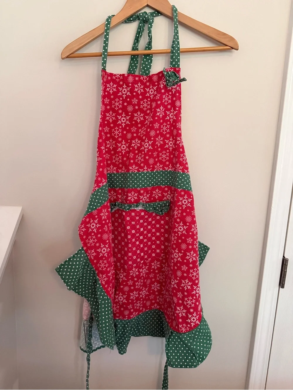 Festive Red and Green Holiday Apron